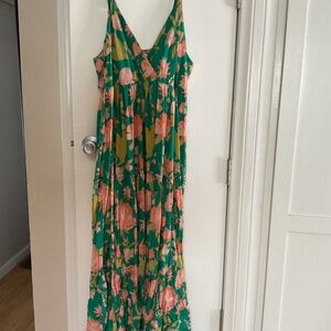 NWT Bright Colorful Natural Life Dress Size Extra Large Roomy and Comfy Ruffles